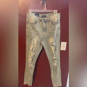 Men's NOVA MEN denim distressed JEANS skinny Size 30 *New*